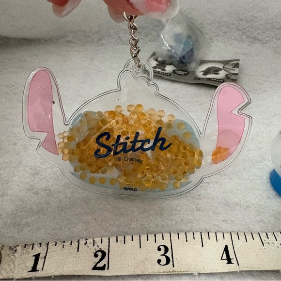 Set of 3 STITCH Snow Globe Keychain Puffy Charm Gashapon Figure Disney Japan - Picture 6 of 12